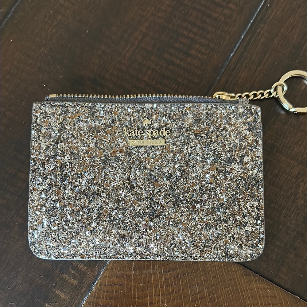 Kate Spade Glitter Wallet in Gold and Black
